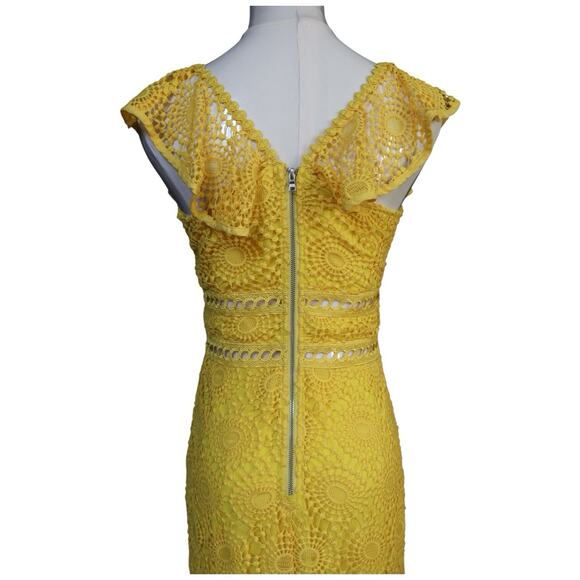 Saylor Leilani Lace Midi In Yellow Women’s Size XS - Picture 14 of 14